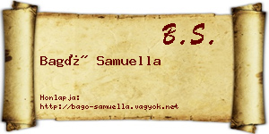 Bagó Samuella névjegykártya